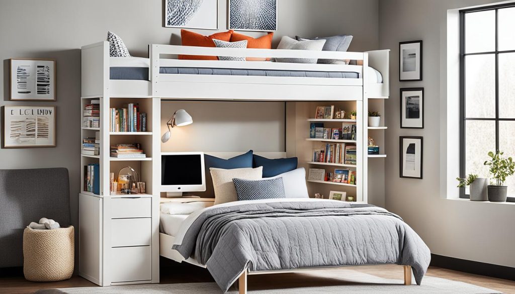 Storage headboards for loft beds