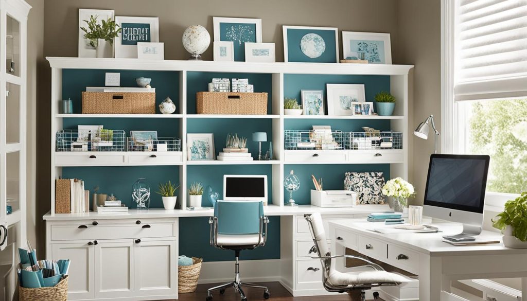 Storage organization in a shared home office