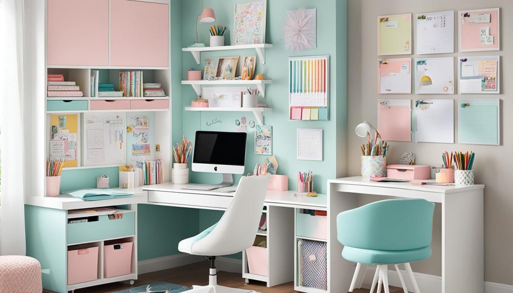 Stylish study zone for teen girls