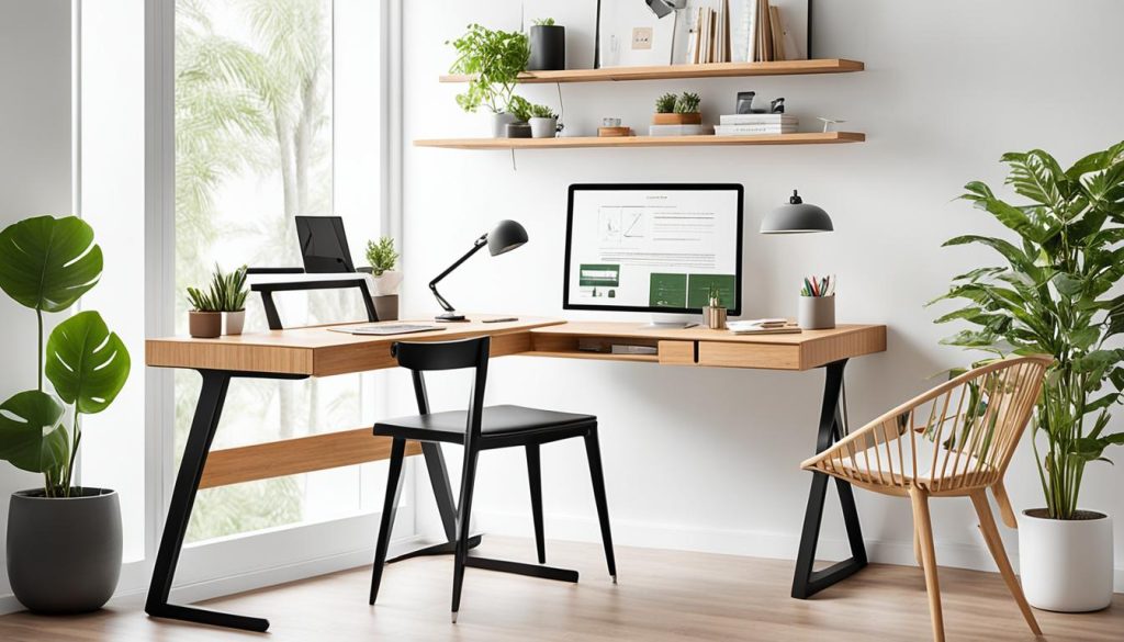 Sustainable furniture for versatile home offices