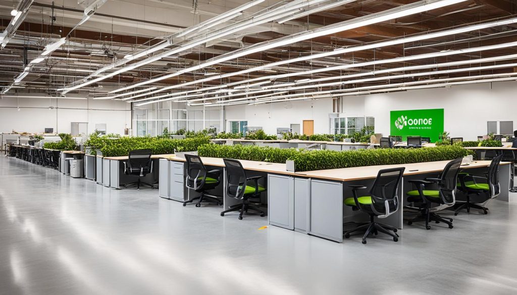 Sustainable manufacturing practices in office furniture