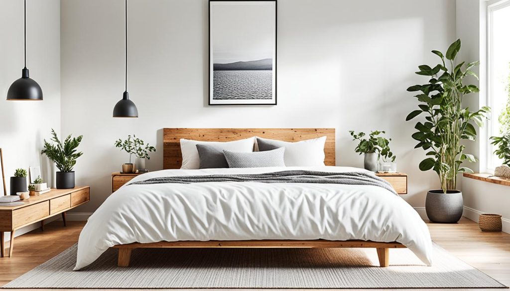 Sustainable nordic inspired bedroom