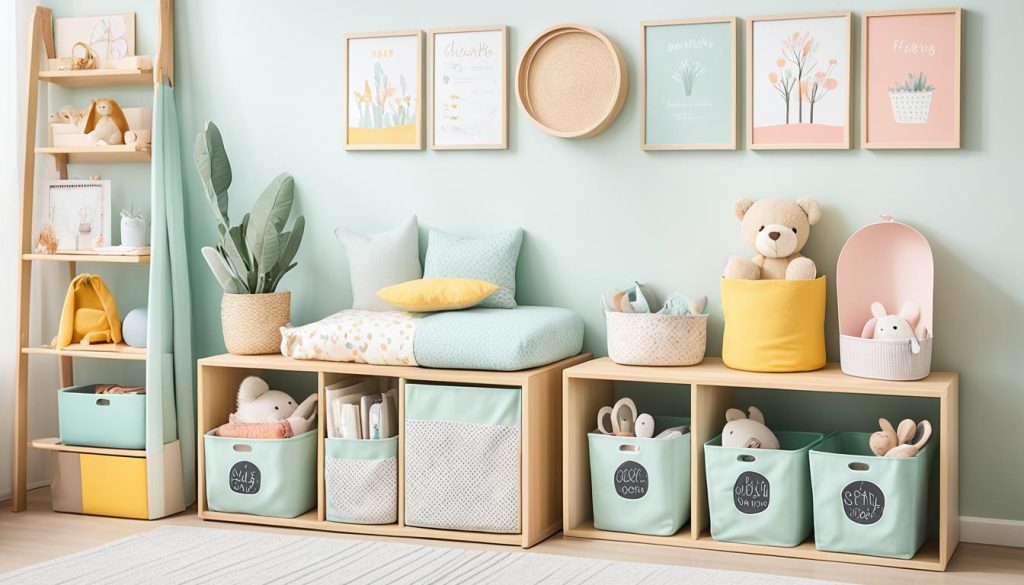 Sustainable storage solutions for kids rooms