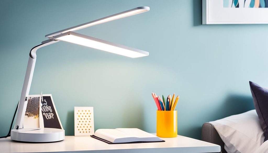 Task lighting in teen bedroom