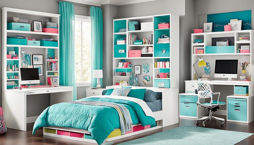 Teen bedroom storage solutions