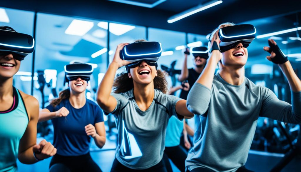 Teen fitness with virtual reality workouts