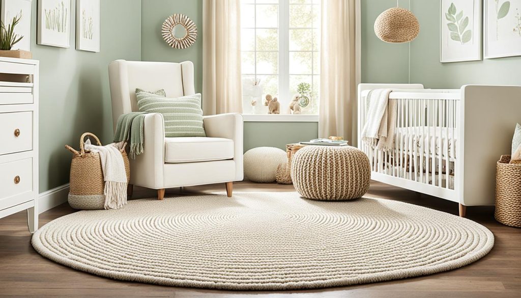 Textured rugs in nursery design