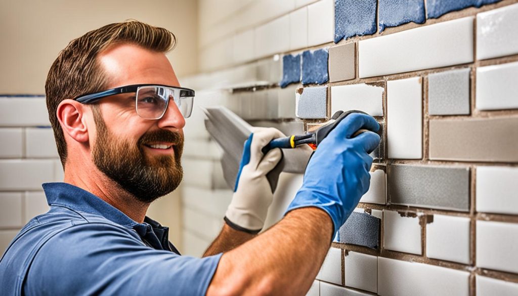 Tiling a bathroom