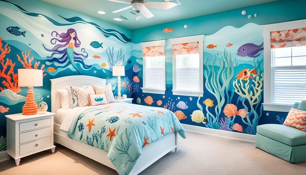 Underwater-themed bedroom for girls