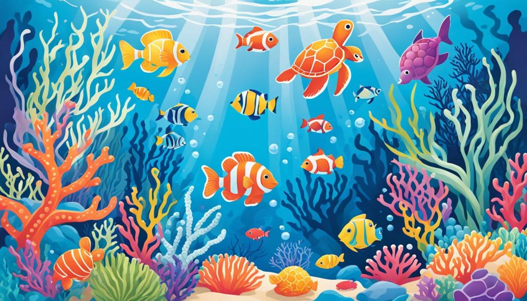 Underwater wall murals