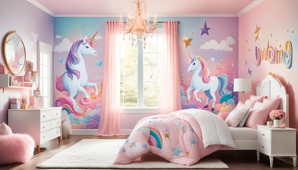 Unicorn-themed bedroom accessories