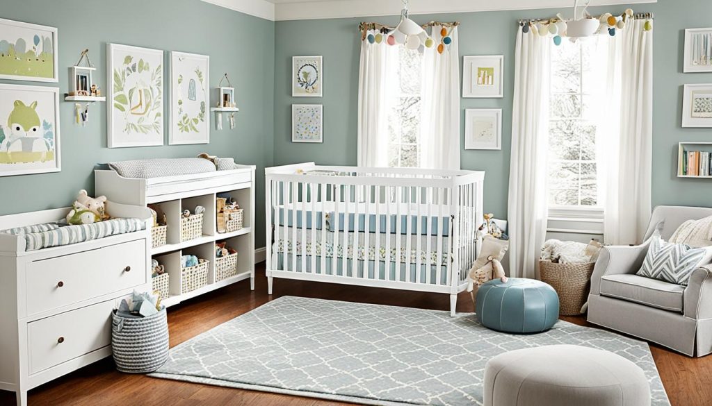 Versatile nursery design with distinct zones