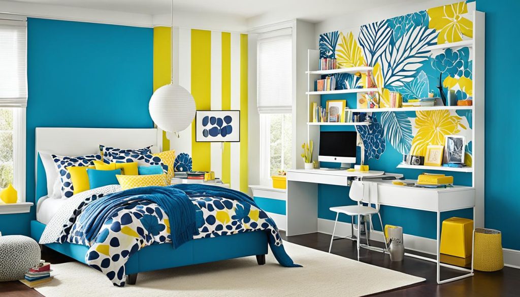 Vibrant color schemes for teen bedrooms