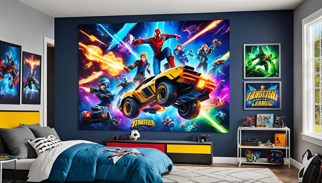 Video game wall art for teen gaming rooms