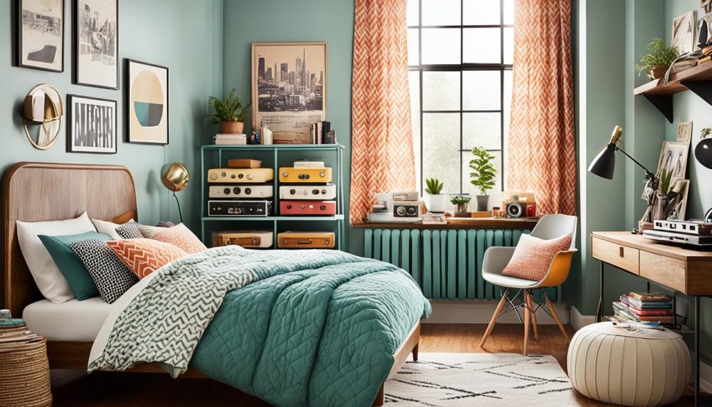 Vintage-inspired teen bedroom