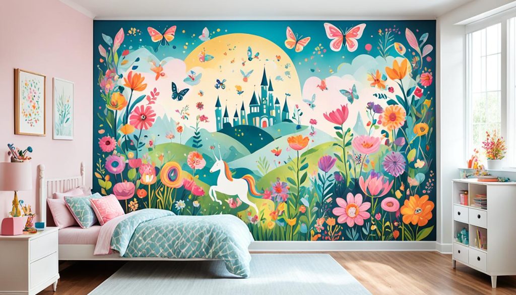 Wall mural themes for girls' bedrooms