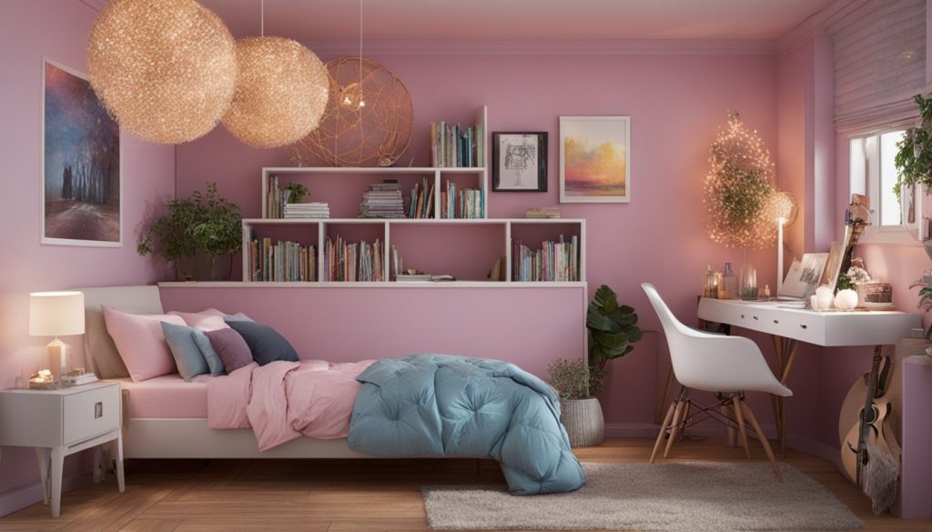 Whimsical bedroom decor for a teenage girl's sanctuary