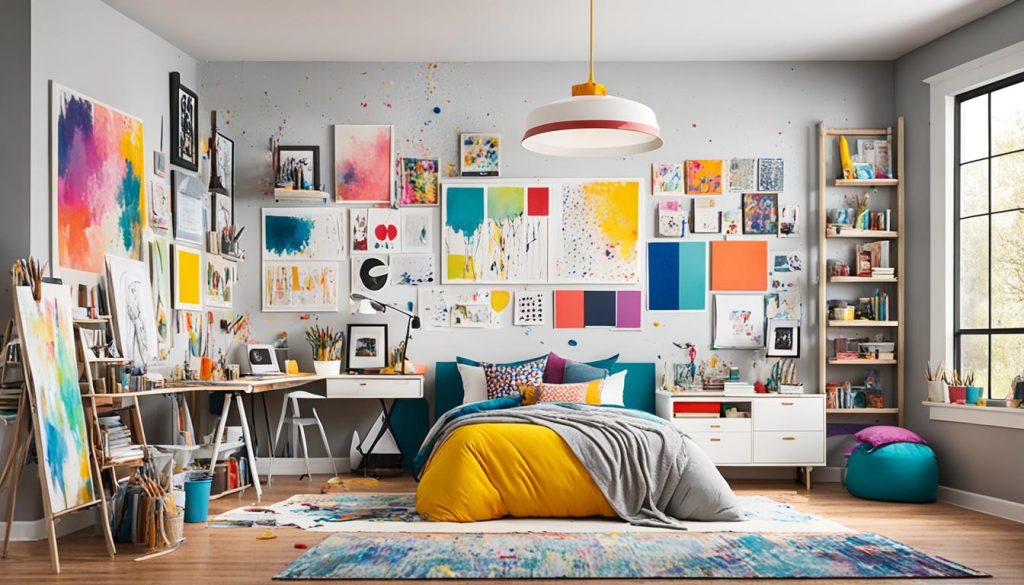 art-inspired room decor for teens