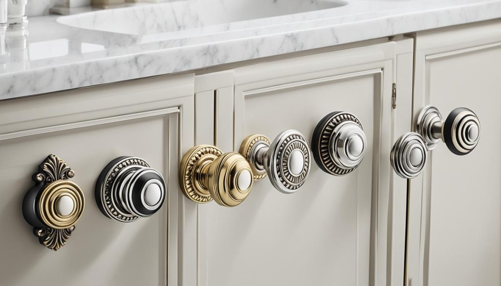 bathroom cabinet hardware options