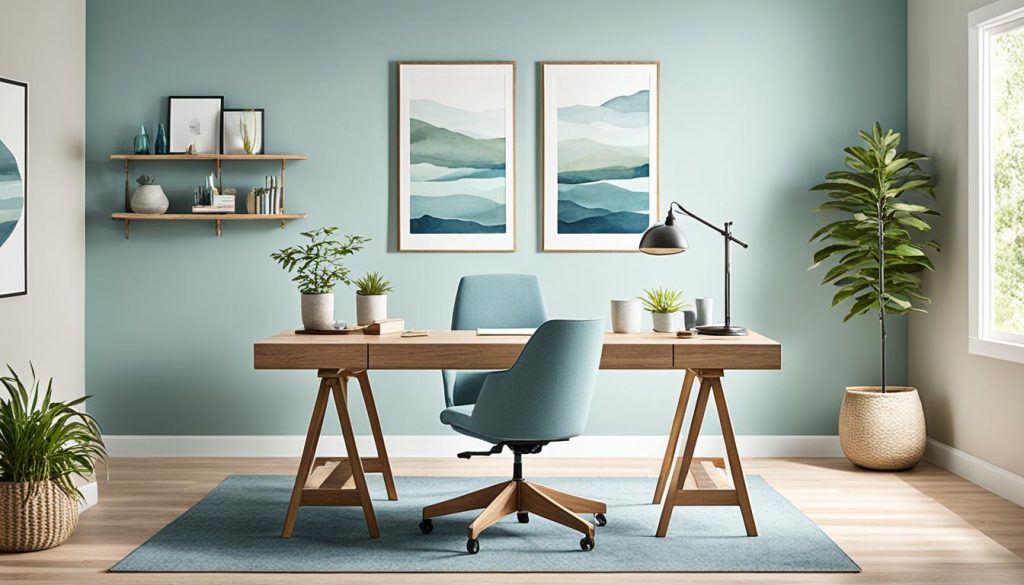 calming color palette for office