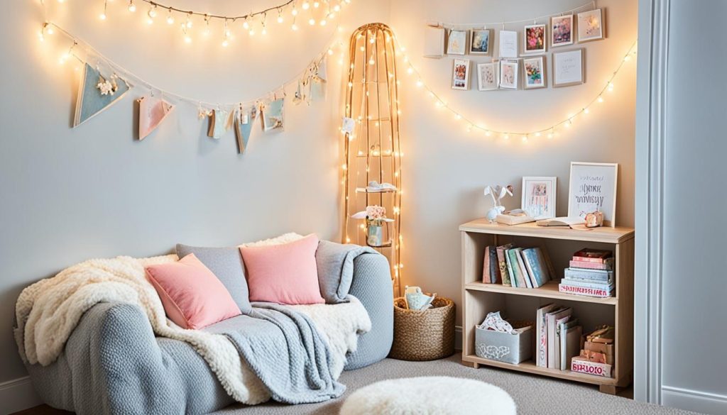 cozy reading nook with personalized room accents