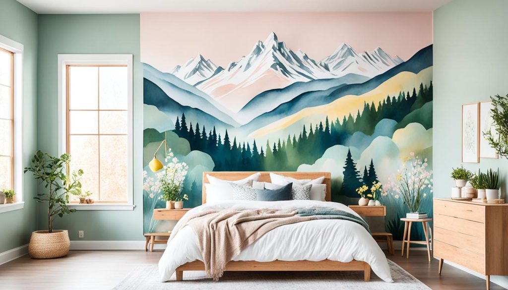 creative bedroom decor wall mural