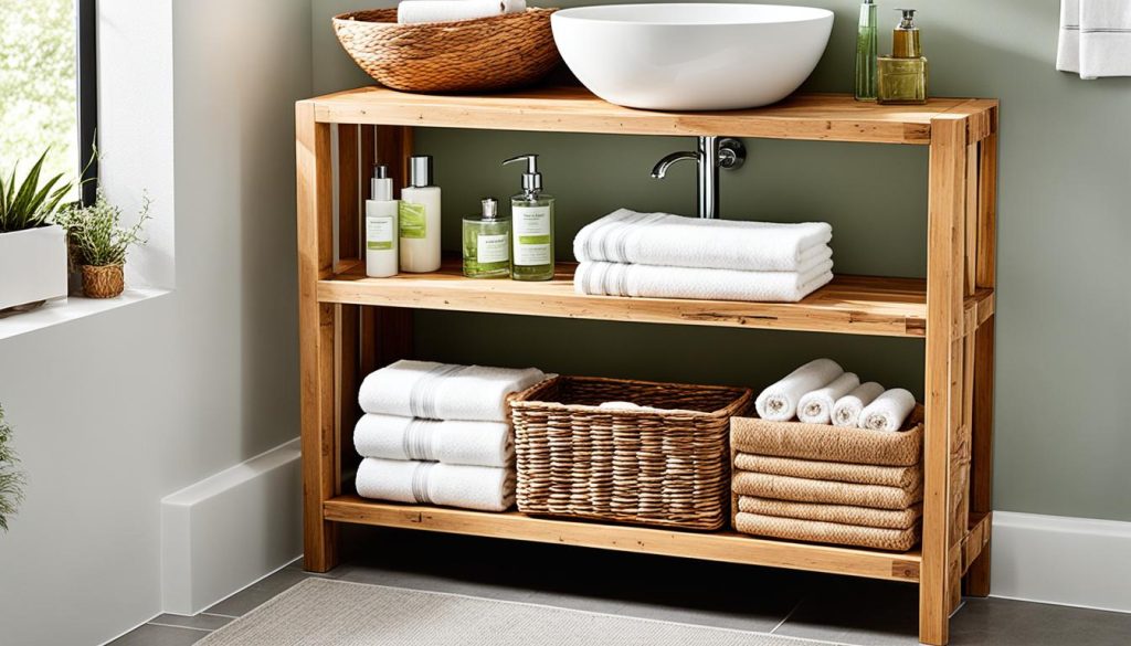 eco-friendly bathroom storage