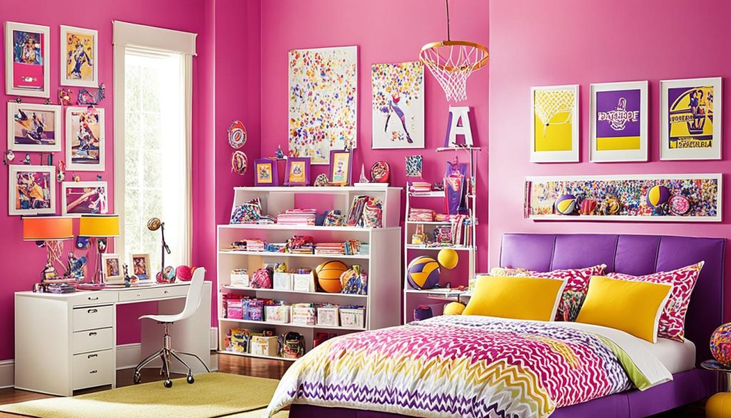 energetic girls' room design