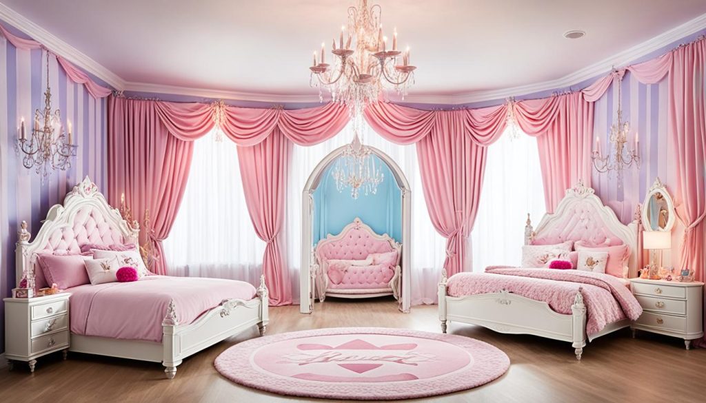 fairy tale decor in a princess-themed bedroom