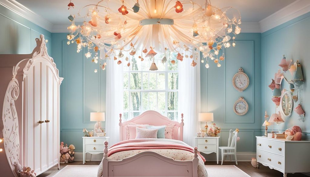 fairytale lighting fixtures in children's bedroom