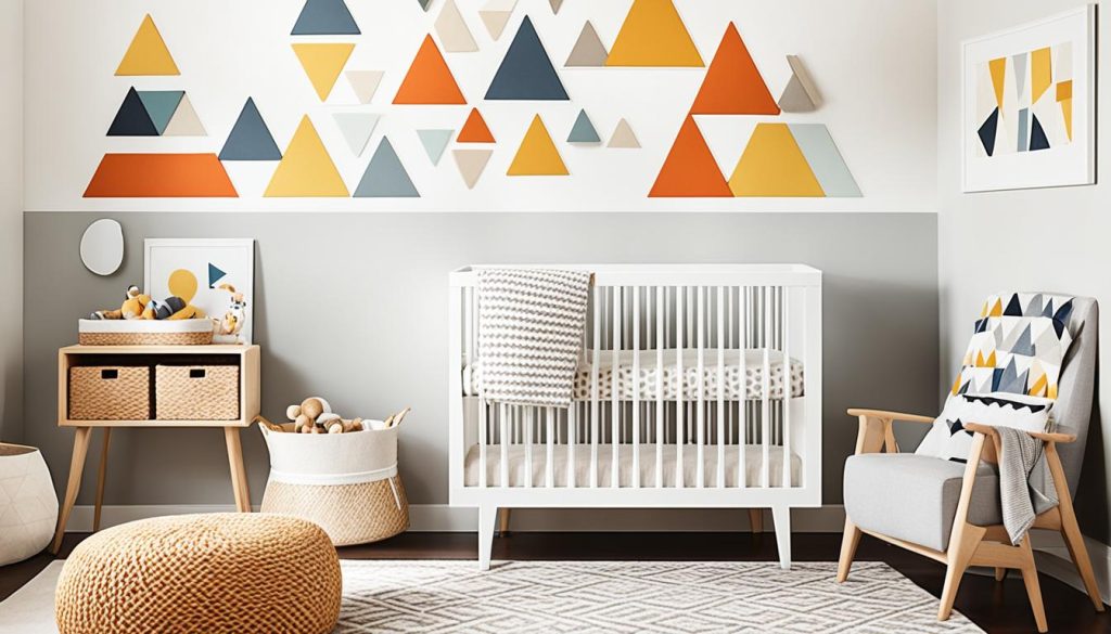 gender-neutral nursery themes with geometric patterns