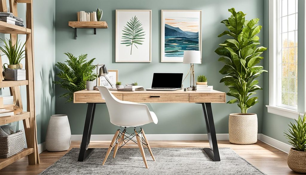 home office design with sight lines