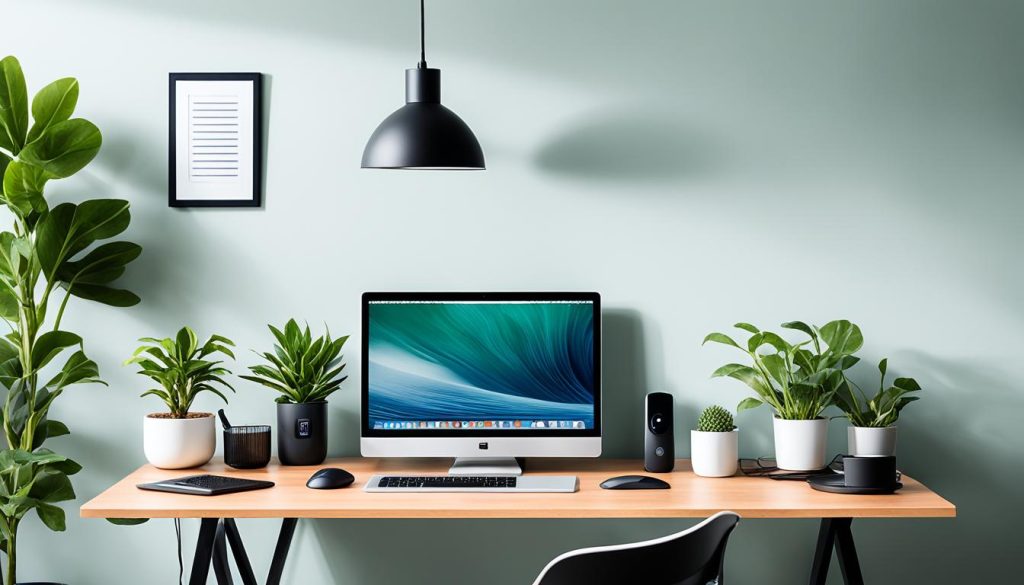 home office setups with good lighting