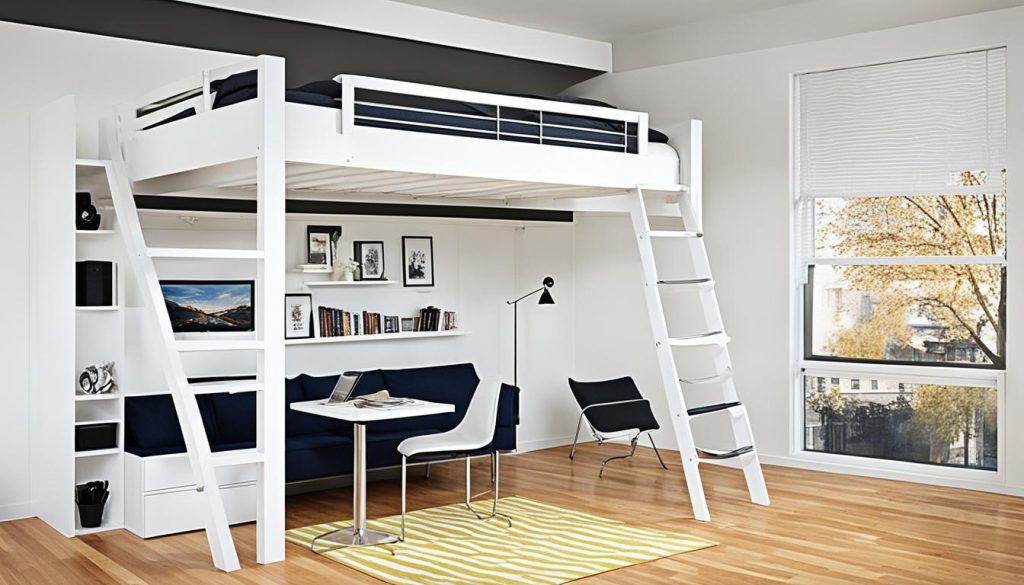 loft bed for small apartments