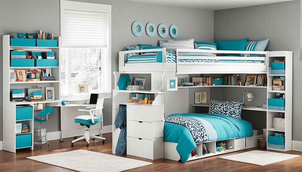 loft bed space-saving storage