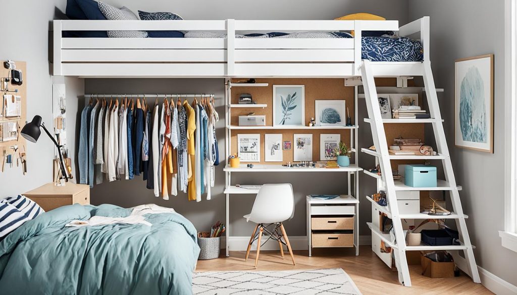 loft bed storage solutions