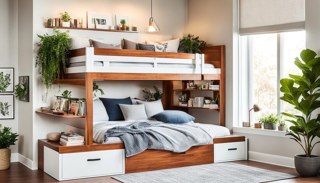 loft bed storage solutions