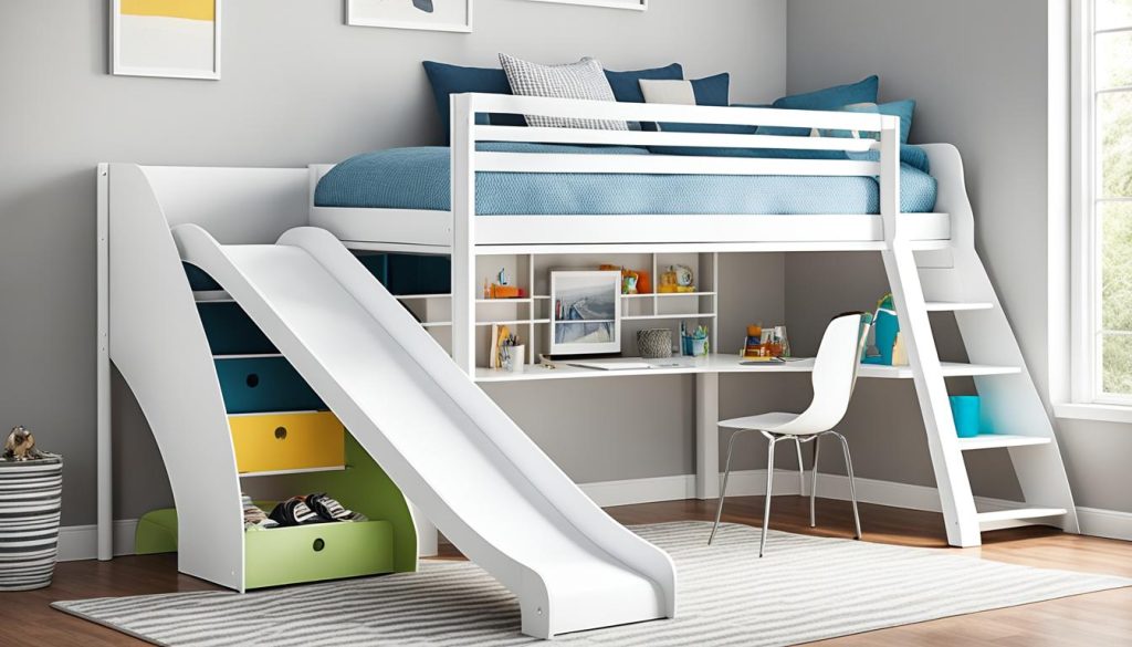 loft bed with slide