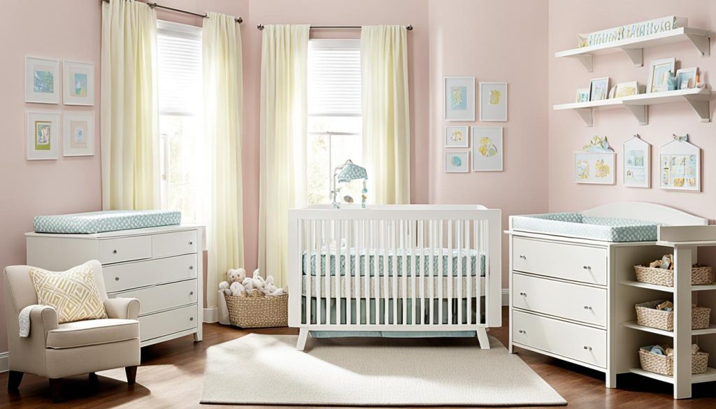 nursery furniture arrangement