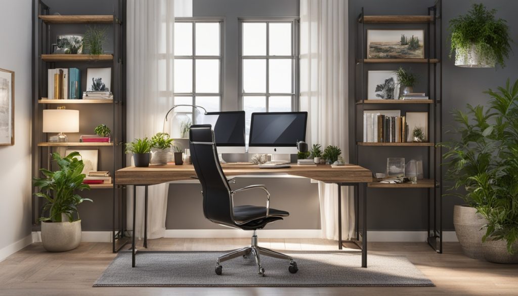 personalized workspace with home office decor