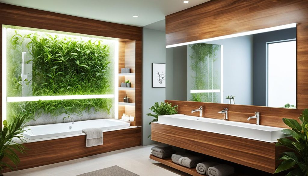 spa-inspired bathroom design with smart technology