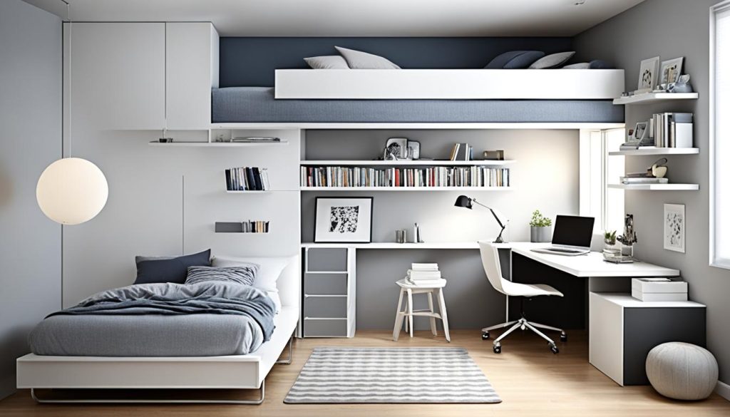 space-saving bedroom design