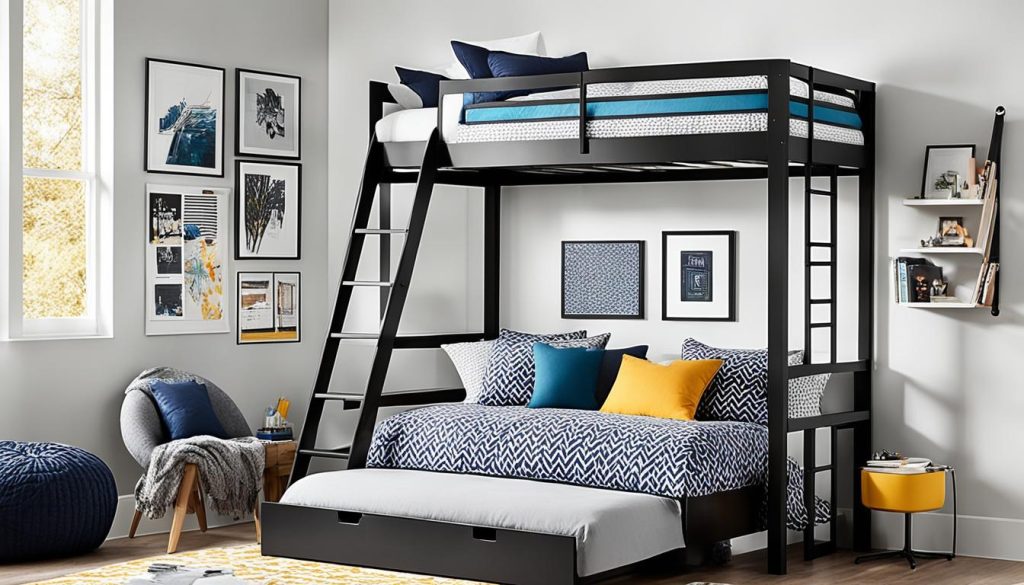 teen bedroom makeover with loft bed