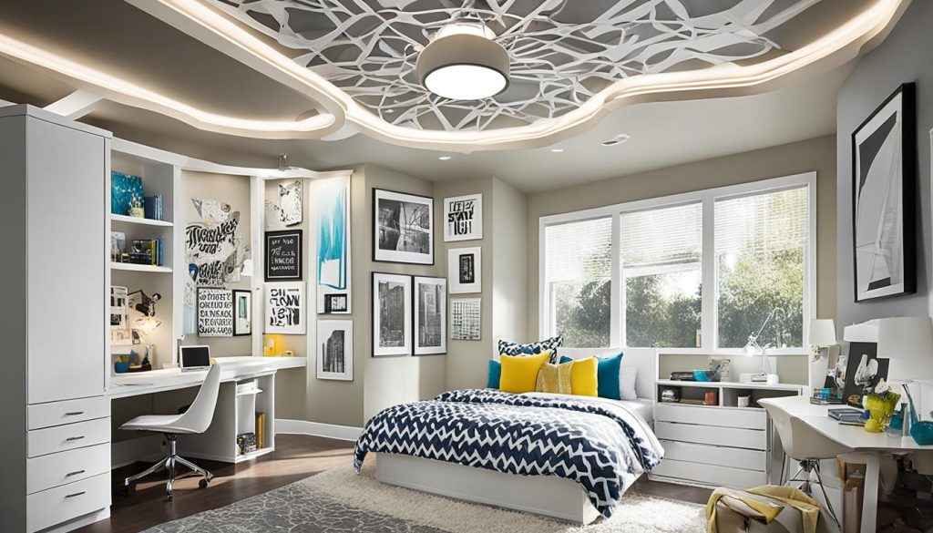 trendy ceiling accents for teen bedrooms