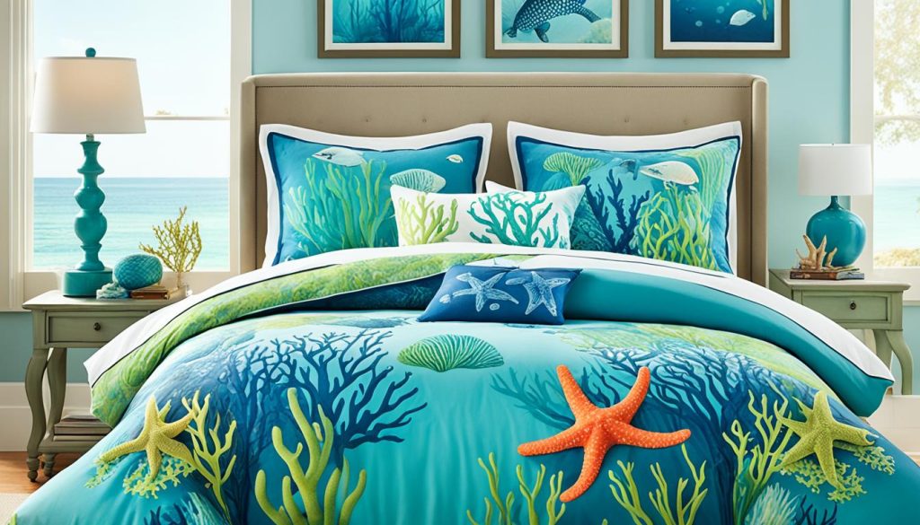 underwater-inspired bedding