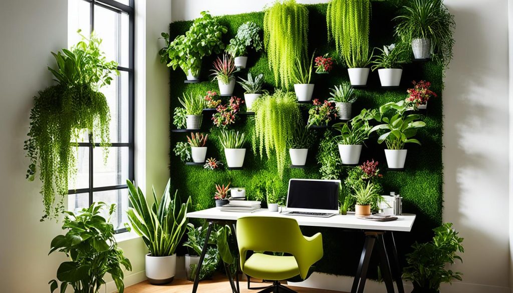 vertical gardening in small home office