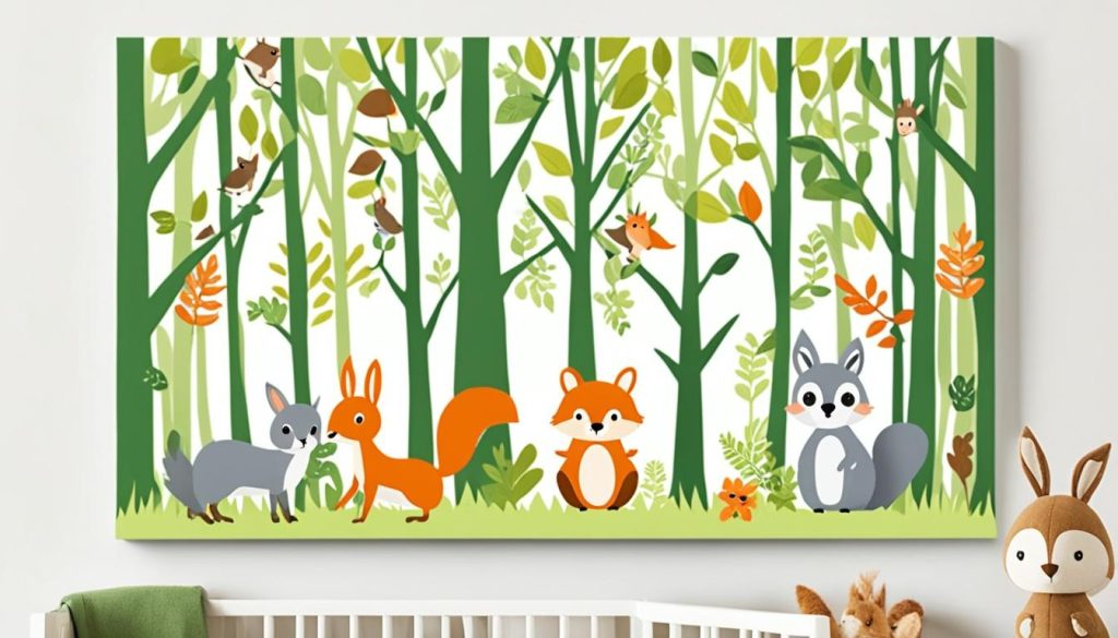 woodland nursery wall decor