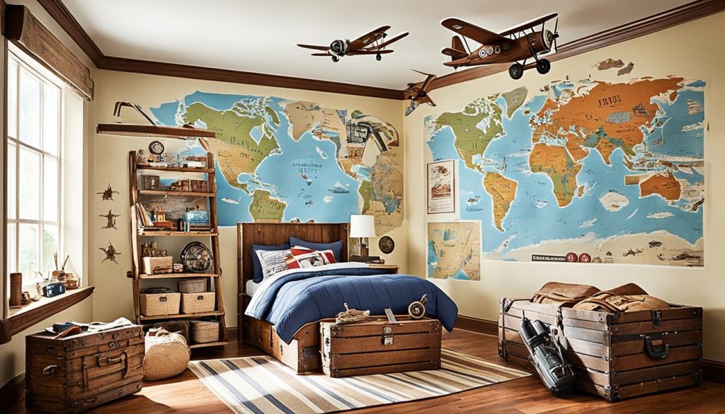 Adventure-themed boys room