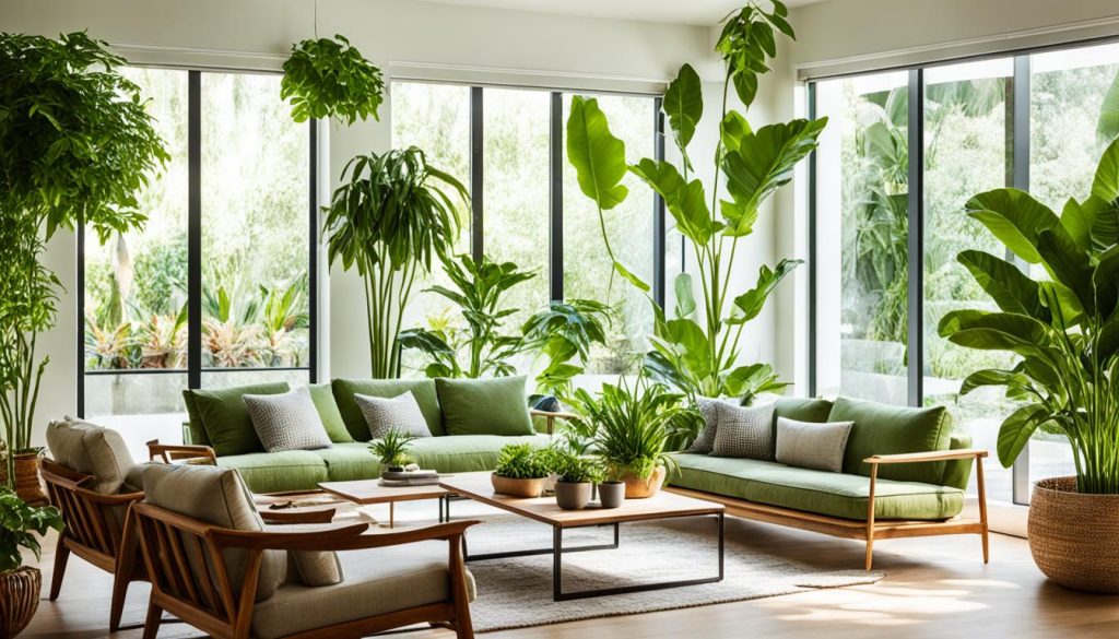 Biophilic design with indoor plants