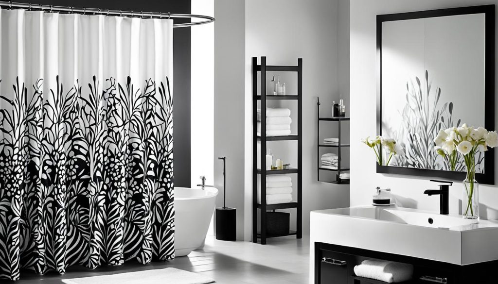 Black and white color schemes in bathroom design